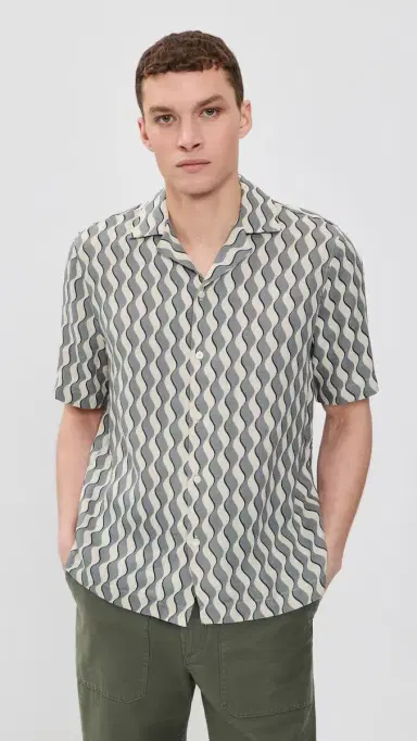 Frescobol Carioca Roberto inen Shirt Coastal Blue | Thumbnail 2 Frescobol Carioca Roberto inen Shirt Coastal Blue | Thumbnail 2