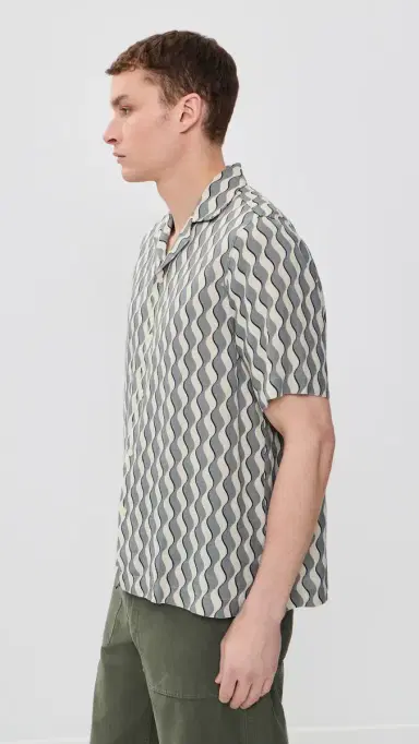 Frescobol Carioca Roberto inen Shirt Coastal Blue | Thumbnail 4 Frescobol Carioca Roberto inen Shirt Coastal Blue | Thumbnail 4