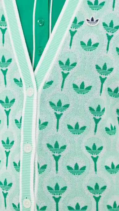 Adidas Golf Originals All Over Cardigan White/Clear Mint | Thumbnail 6 Adidas Golf Originals All Over Cardigan White/Clear Mint | Thumbnail 6