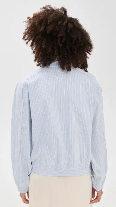 DUNST ight Harrington Jacket Soft Blue Stripe | Thumbnail 3 DUNST ight Harrington Jacket Soft Blue Stripe | Thumbnail 3