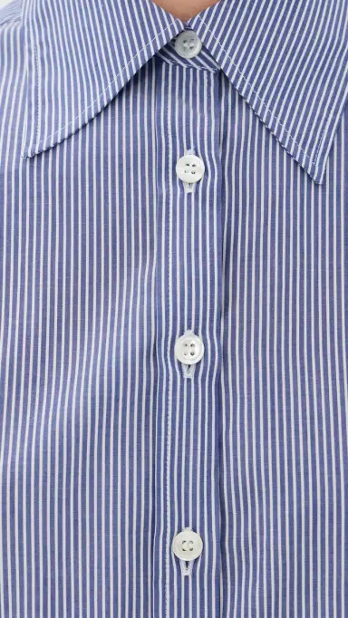 BITE Studios Striped Petal Bottom Shirt Dress Blue Stripe 42 | Thumbnail 6 BITE Studios Striped Petal Bottom Shirt Dress Blue Stripe 42 | Thumbnail 6
