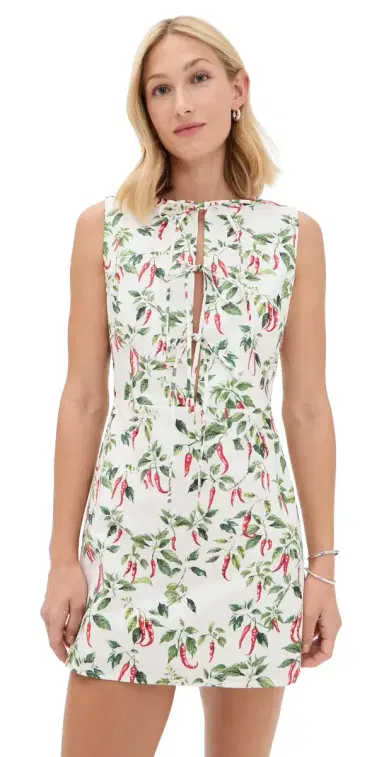 Another Girl Chili Print Tie Front Mini Dress ulti | Thumbnail 1 Another Girl Chili Print Tie Front Mini Dress ulti | Thumbnail 1