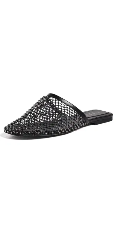 Stella McCartney Crystal Mesh Slides Black Crystal | Thumbnail 1 Stella McCartney Crystal Mesh Slides Black Crystal | Thumbnail 1