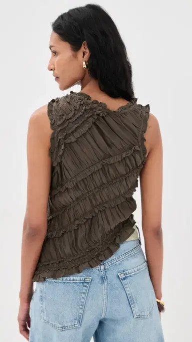 Free People Pink Sands Smocked Top Chocolate | Thumbnail 3 Free People Pink Sands Smocked Top Chocolate | Thumbnail 3