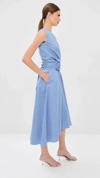Altuzarra Penny Dress Azure Stripe | Thumbnail 4 Altuzarra Penny Dress Azure Stripe | Thumbnail 4