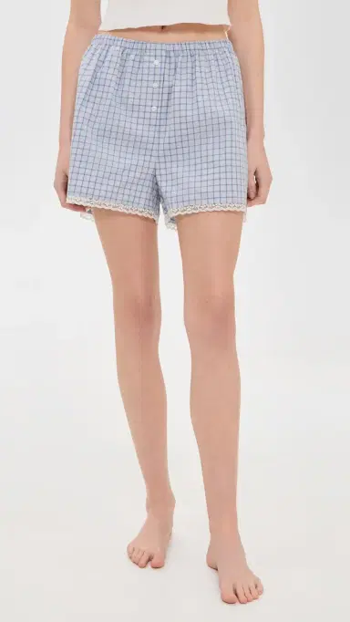 COUCOU The Boxer Shorts Blue Check | Thumbnail 2 COUCOU The Boxer Shorts Blue Check | Thumbnail 2