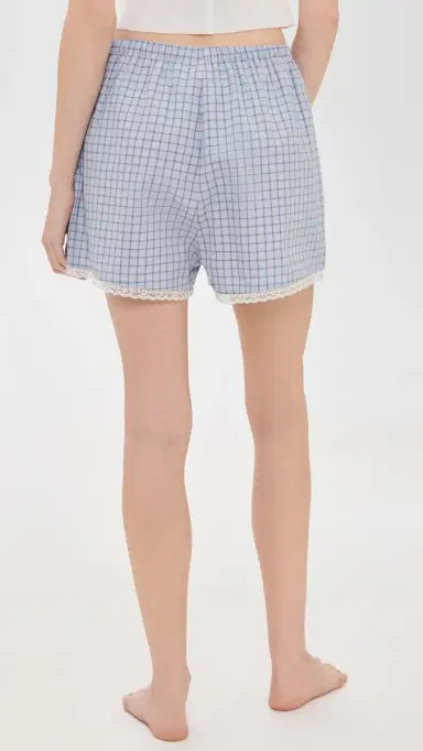 COUCOU The Boxer Shorts Blue Check | Thumbnail 3 COUCOU The Boxer Shorts Blue Check | Thumbnail 3