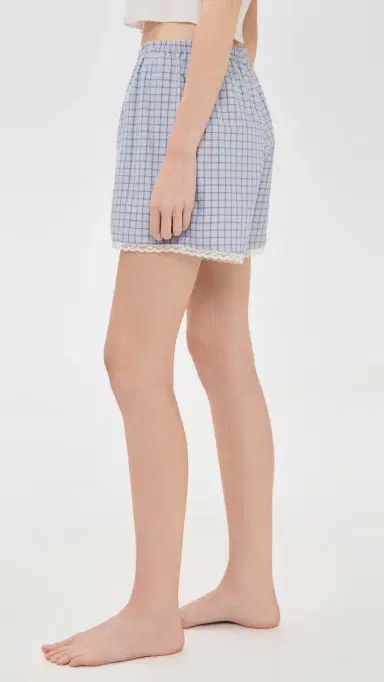 COUCOU The Boxer Shorts Blue Check | Thumbnail 4 COUCOU The Boxer Shorts Blue Check | Thumbnail 4
