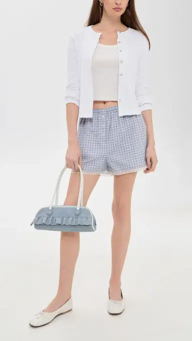 COUCOU The Boxer Shorts Blue Check | Thumbnail 5 COUCOU The Boxer Shorts Blue Check | Thumbnail 5