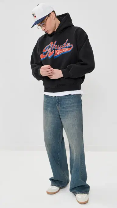 Rhude Pit Stop Hoodie Vintage Black/Red/Blue | Thumbnail 5 Rhude Pit Stop Hoodie Vintage Black/Red/Blue | Thumbnail 5