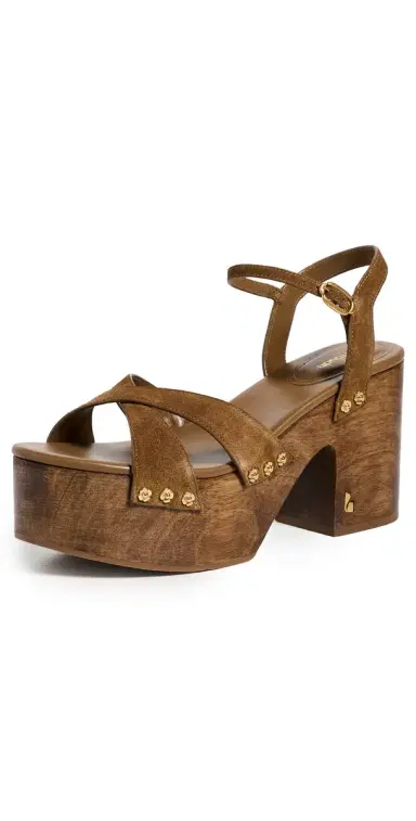 Larroudé Talitha Sandals Russet Suede | Thumbnail 1 Larroudé Talitha Sandals Russet Suede | Thumbnail 1