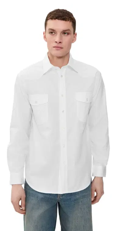 Aaron Levine Western Shirt White | Thumbnail 1 Aaron Levine Western Shirt White | Thumbnail 1