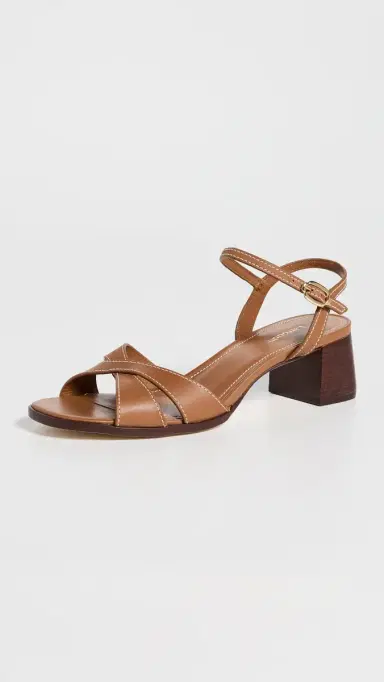 Larroudé Roma Sandals Vegetale Caramel Leather | Thumbnail 2 Larroudé Roma Sandals Vegetale Caramel Leather | Thumbnail 2