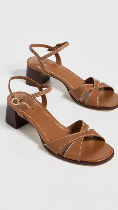 Larroudé Roma Sandals Vegetale Caramel Leather | Thumbnail 5 Larroudé Roma Sandals Vegetale Caramel Leather | Thumbnail 5