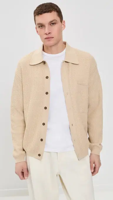UNIVERSAL WORKS Cotton Knit Jacket Sand | Thumbnail 2 UNIVERSAL WORKS Cotton Knit Jacket Sand | Thumbnail 2