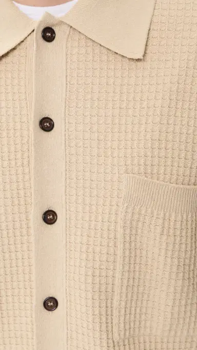 UNIVERSAL WORKS Cotton Knit Jacket Sand | Thumbnail 6 UNIVERSAL WORKS Cotton Knit Jacket Sand | Thumbnail 6