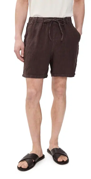 BATHER inen eisure Shorts 5 Espresso | Thumbnail 1 BATHER inen eisure Shorts 5 Espresso | Thumbnail 1