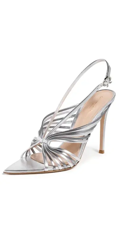 Gianvito Rossi Muse Heels Silver/Steel | Thumbnail 1 Gianvito Rossi Muse Heels Silver/Steel | Thumbnail 1