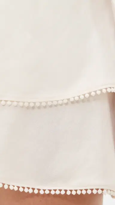 ALICE + OLIVIA Miriam Sweetheart Tiered Mini Dress Off White | Thumbnail 6 ALICE + OLIVIA Miriam Sweetheart Tiered Mini Dress Off White | Thumbnail 6