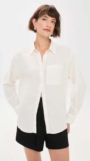 Z Supply Perfect Button Down Shirt White | Thumbnail 2 Z Supply Perfect Button Down Shirt White | Thumbnail 2