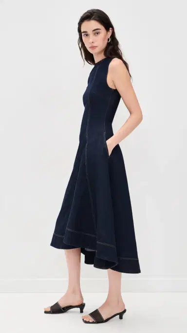 ALIGNE Liberty Denim Midi Dress Indigo | Thumbnail 4 ALIGNE Liberty Denim Midi Dress Indigo | Thumbnail 4