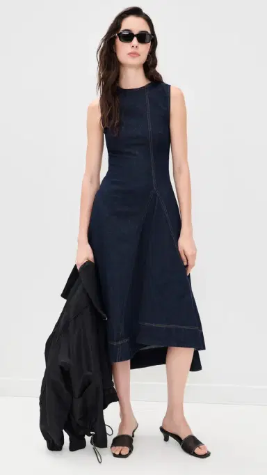 ALIGNE Liberty Denim Midi Dress Indigo | Thumbnail 5 ALIGNE Liberty Denim Midi Dress Indigo | Thumbnail 5