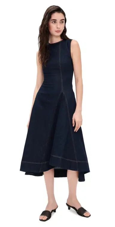 ALIGNE Liberty Denim Midi Dress Indigo | Thumbnail 1 ALIGNE Liberty Denim Midi Dress Indigo | Thumbnail 1