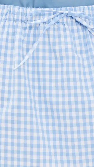 SIMKHAI Catherine Boxer Skirt Cloud Gingham | Thumbnail 6 SIMKHAI Catherine Boxer Skirt Cloud Gingham | Thumbnail 6