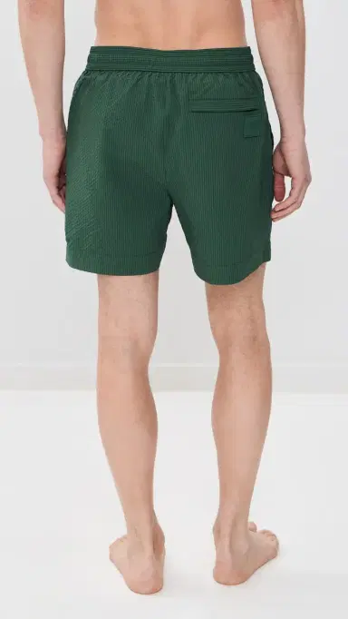 Maison Kitsuné eersucker wim horts 5 Bottle Green | Thumbnail 3 Maison Kitsuné eersucker wim horts 5 Bottle Green | Thumbnail 3