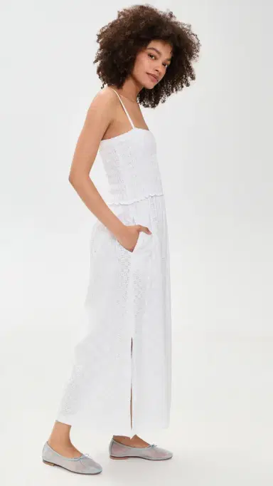 Splendid Kenzie Geo Eyelet Dress White S | Thumbnail 4 Splendid Kenzie Geo Eyelet Dress White S | Thumbnail 4