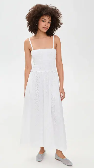Splendid Kenzie Geo Eyelet Dress White S | Thumbnail 5 Splendid Kenzie Geo Eyelet Dress White S | Thumbnail 5