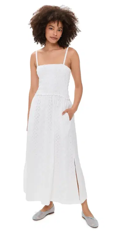 Splendid Kenzie Geo Eyelet Dress White S | Thumbnail 1 Splendid Kenzie Geo Eyelet Dress White S | Thumbnail 1