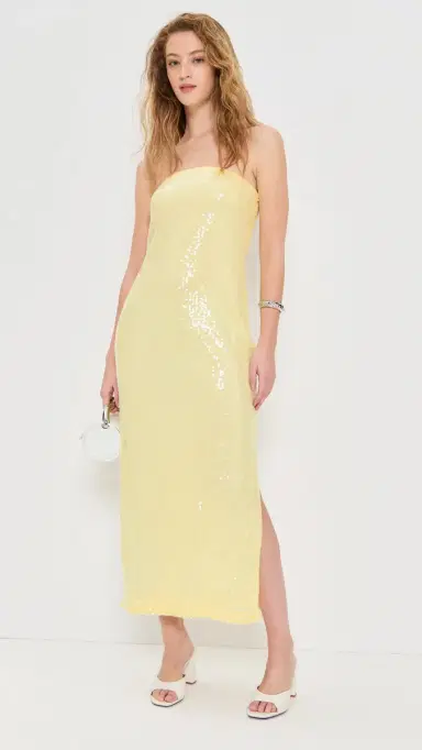 endless rose trapless equins Maxi Dress Butter | Thumbnail 5 endless rose trapless equins Maxi Dress Butter | Thumbnail 5
