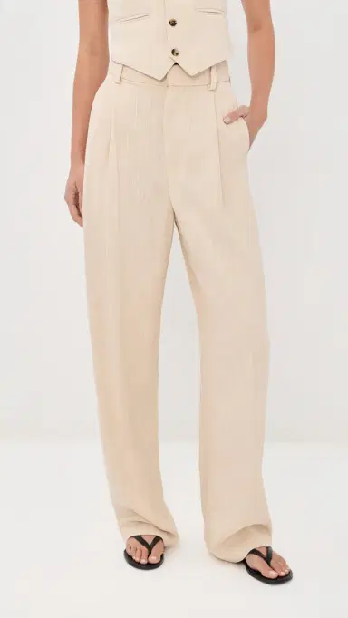 WARDROBE.NYC WARDROBE. NYC Spring Tailored Trousers Cream | Thumbnail 2 WARDROBE.NYC WARDROBE. NYC Spring Tailored Trousers Cream | Thumbnail 2