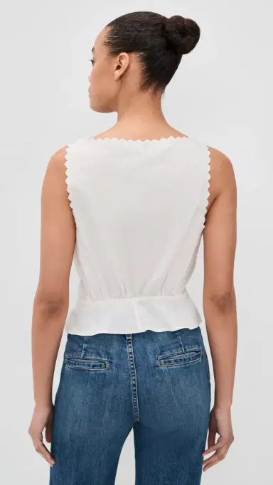 RE/DONE Jerry Tank Blouse Vintage White | Thumbnail 3 RE/DONE Jerry Tank Blouse Vintage White | Thumbnail 3