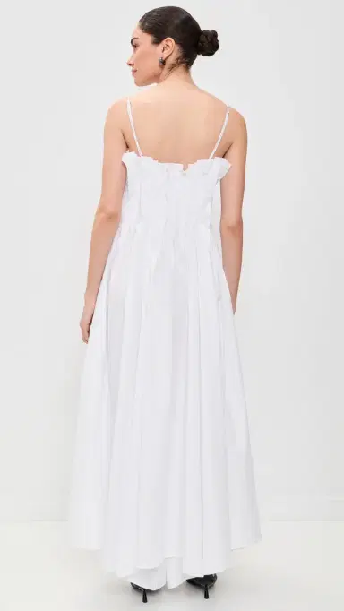 Marques'Almeida Cinched Pleated Midi Dress White | Thumbnail 4 Marques'Almeida Cinched Pleated Midi Dress White | Thumbnail 4