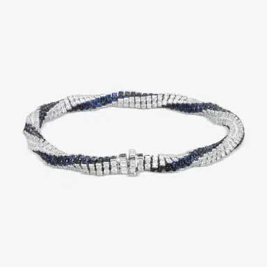 ASSAEL Assael 18K White Gold Diamond & Blue Sapphire Rope Bracelet by The Solist | Thumbnail 3 ASSAEL Assael 18K White Gold Diamond & Blue Sapphire Rope Bracelet by The Solist | Thumbnail 3