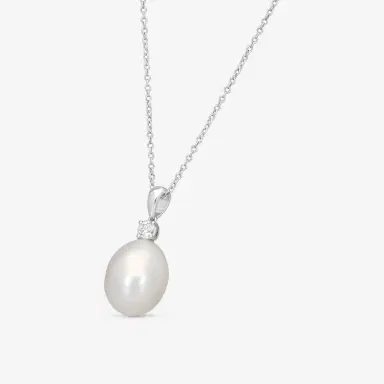 ASSAEL Assael 18K White Gold Pearl & Diamond Pendant Necklace by The Solist | Thumbnail 2 ASSAEL Assael 18K White Gold Pearl & Diamond Pendant Necklace by The Solist | Thumbnail 2