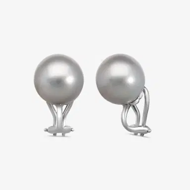 ASSAEL Assael 18K White Gold Tahitian Cultured Pearl Clip Earrings by The Solist | Thumbnail 2 ASSAEL Assael 18K White Gold Tahitian Cultured Pearl Clip Earrings by The Solist | Thumbnail 2