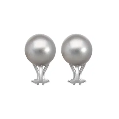 ASSAEL Assael 18K White Gold Tahitian Cultured Pearl Clip Earrings by The Solist | Thumbnail 1 ASSAEL Assael 18K White Gold Tahitian Cultured Pearl Clip Earrings by The Solist | Thumbnail 1