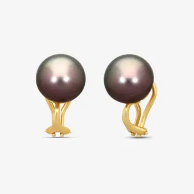 ASSAEL Assael 18K Yellow Gold Tahitian Cultured Pearl Clip Earrings by The Solist | Thumbnail 2 ASSAEL Assael 18K Yellow Gold Tahitian Cultured Pearl Clip Earrings by The Solist | Thumbnail 2