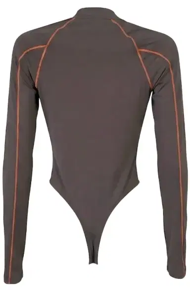 LaQuan Smith Long Sleeve Bodysuit with Top Stitching | Thumbnail 2 LaQuan Smith Long Sleeve Bodysuit with Top Stitching | Thumbnail 2