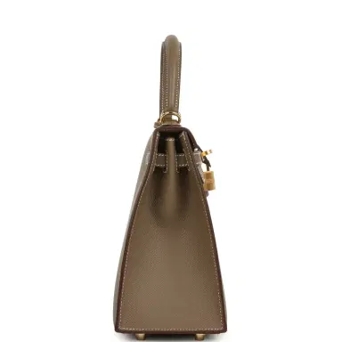 HERMÈS Hermes Kelly Sellier 25 Etoupe Epsom Gold Hardware | Thumbnail 3 HERMÈS Hermes Kelly Sellier 25 Etoupe Epsom Gold Hardware | Thumbnail 3