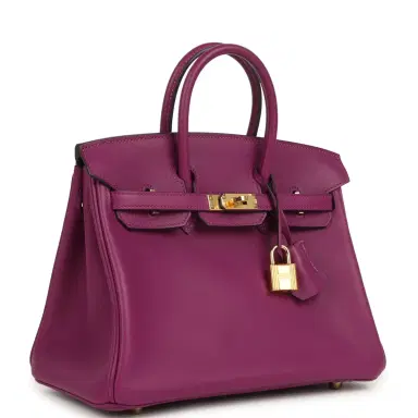 HERMÈS Pre-owned Hermes Birkin 25 Anemone Swift Gold Hardware | Thumbnail 2 HERMÈS Pre-owned Hermes Birkin 25 Anemone Swift Gold Hardware | Thumbnail 2