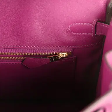 HERMÈS Pre-owned Hermes Birkin 25 Anemone Swift Gold Hardware | Thumbnail 9 HERMÈS Pre-owned Hermes Birkin 25 Anemone Swift Gold Hardware | Thumbnail 9