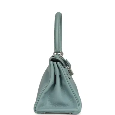 HERMÈS Vintage Hermes Shoulder Kelly 42 JPG Ciel Clemence Palladium Hardware | Thumbnail 3 HERMÈS Vintage Hermes Shoulder Kelly 42 JPG Ciel Clemence Palladium Hardware | Thumbnail 3