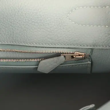 HERMÈS Vintage Hermes Shoulder Kelly 42 JPG Ciel Clemence Palladium Hardware | Thumbnail 9 HERMÈS Vintage Hermes Shoulder Kelly 42 JPG Ciel Clemence Palladium Hardware | Thumbnail 9