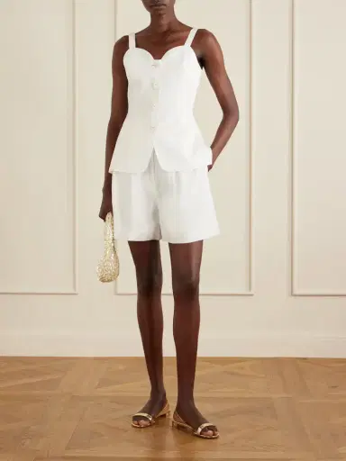 VIOLANTE NESSI Sherman Belted Pleated Linen Shorts | Thumbnail 2 VIOLANTE NESSI Sherman Belted Pleated Linen Shorts | Thumbnail 2
