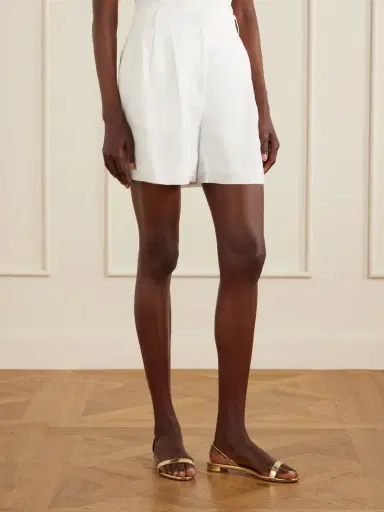VIOLANTE NESSI Sherman Belted Pleated Linen Shorts | Thumbnail 3 VIOLANTE NESSI Sherman Belted Pleated Linen Shorts | Thumbnail 3