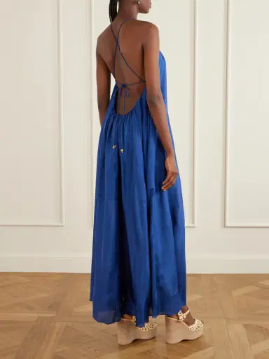 Zimmermann Aster Gathered Beaded Silk-satin Maxi Dress | Thumbnail 3 Zimmermann Aster Gathered Beaded Silk-satin Maxi Dress | Thumbnail 3